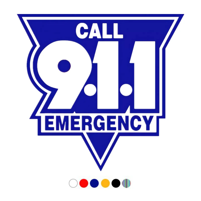 

CS-11013# наклейки на авто Call 911 Emergency водонепроницаемые наклейки на машину наклейка для авто автонаклейка стикер этикеты винила наклейки стайл...
