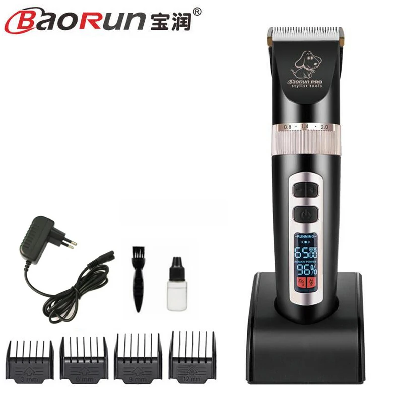 Standard BAORUN P9 профессиональная машинка для стрижки животных, собак, триммер для стрижки домашних животных, триммер для кошек, электрические ножницы, машинка для стрижки - Цвет: Standard