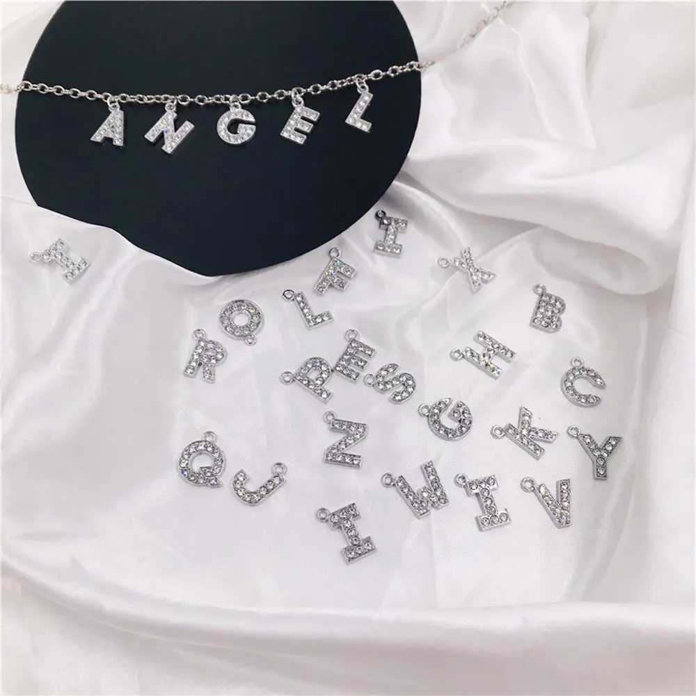 

26Pcs A-Z Rhinestone Letter Charm Alphabet Crystals Letter Beads Pendants DIY Necklace Bracelet Crafts Jewelry Making