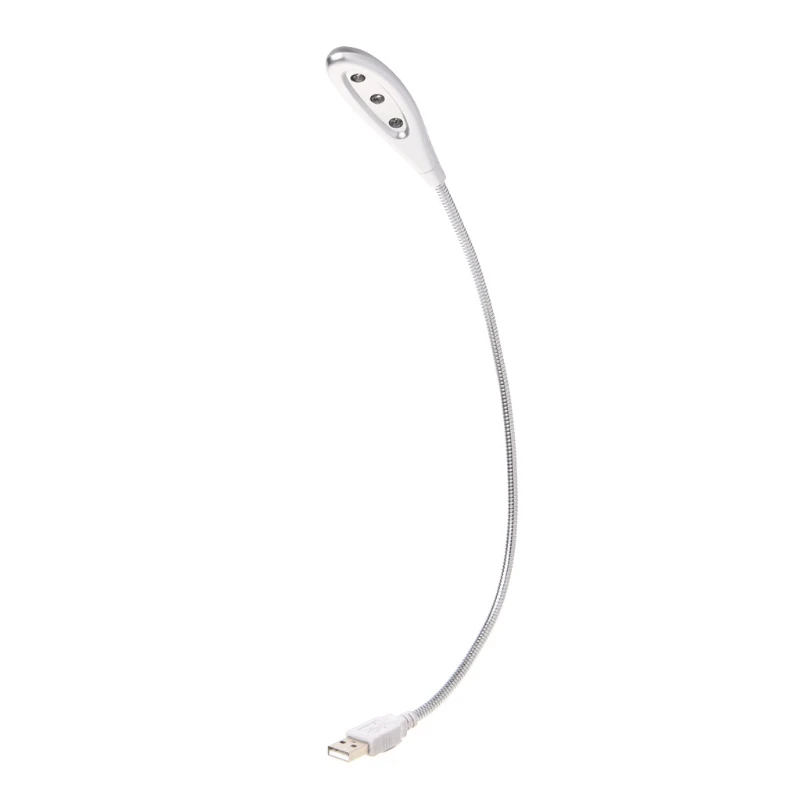 

Гибкий 3 светодиодный USB светильник в виде змеи лампа компьютерная лампа Студенческая лампа для ноутбука ПК