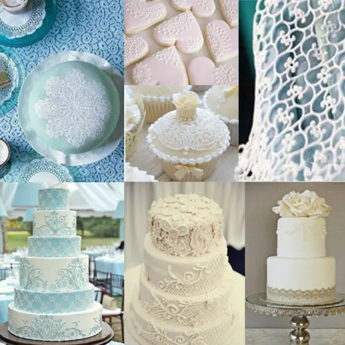 Large Rectangle Silicone Cake Fondant Mould DIY Mat Flower Lace Mold Sugar Craft Baking Decorating Tools | Дом и сад