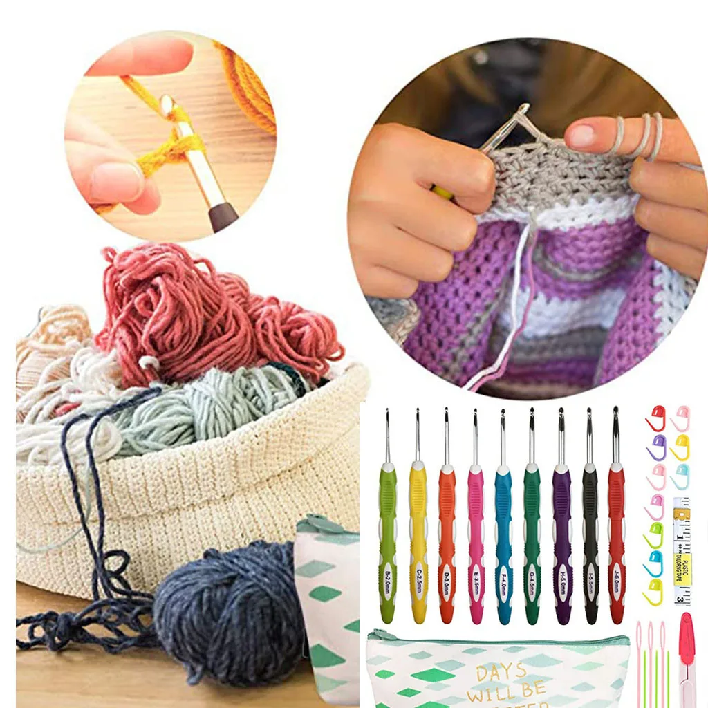 27 шт. спицы для вязания из нержавеющей стали и алюминия | Дом сад