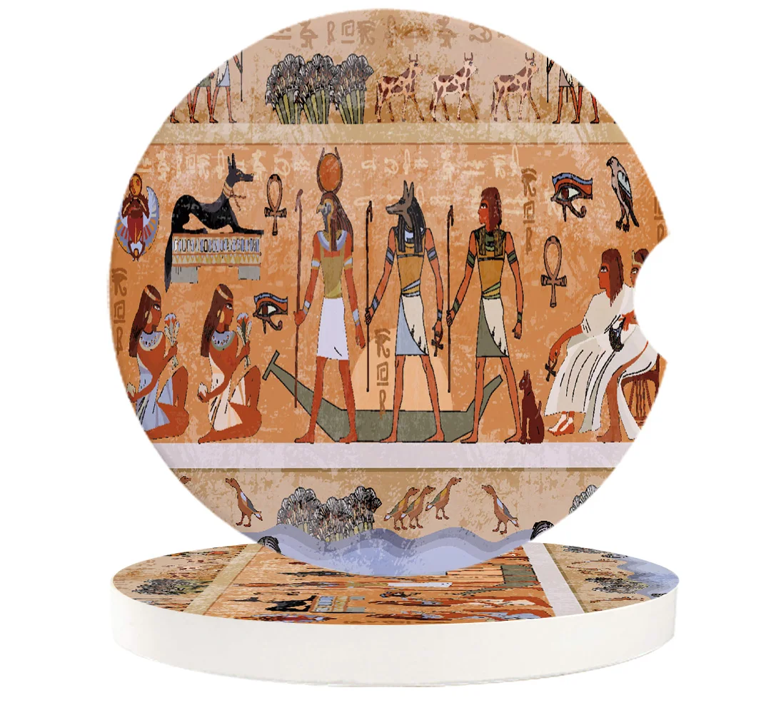 Автомобильный коврик для чашки керамическая кружка горки набор египетская