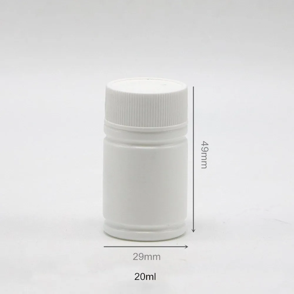 

48pcs 20g Pill Bottles White Hdpe Pill Container Plastic Bottle With Screw Cap 20cc Plastic Medicine Bottle