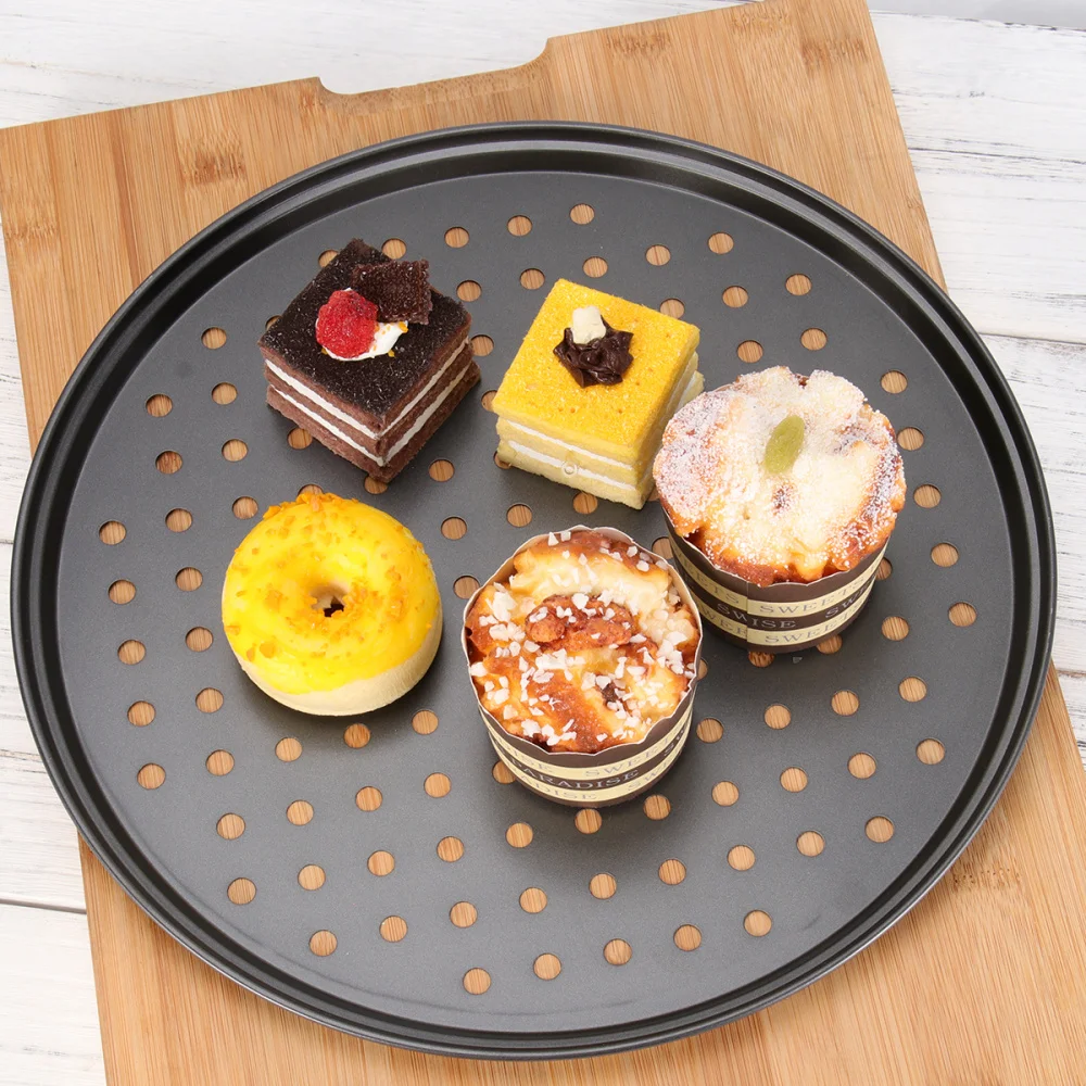 12-дюймовый антипригарная сковорода для пиццы противень выпечки с отверстиями