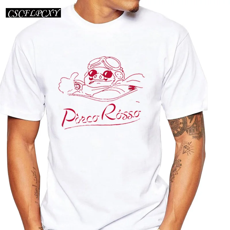 Мужская футболка с короткими рукавами Повседневная и модная принтом Красной