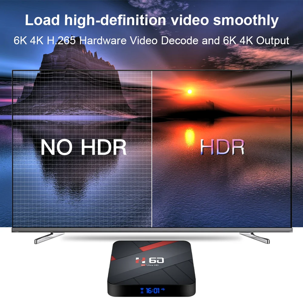 HONGTOP Android 10 0 ТВ коробка 4 Гб 64 6K голосовой помощник 1080P видео приемник Wi Fi 2 4G & 5G Bluetooth