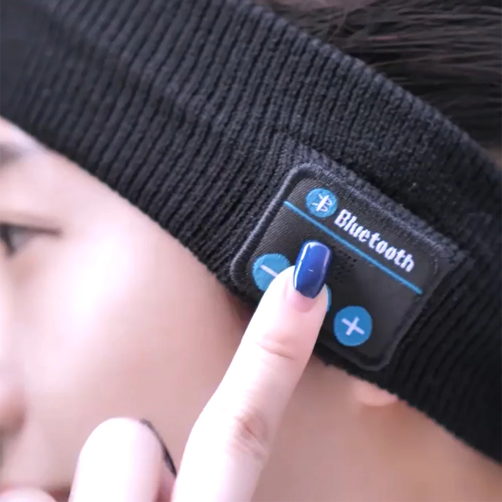 Фото Bluetooth музыкальная повязка вязаные спящие наушники Йога мягкая теплая спортивная Bluetooth музыкальная повязка вязаные спящие наушники Йога мягкая теплая спортивная