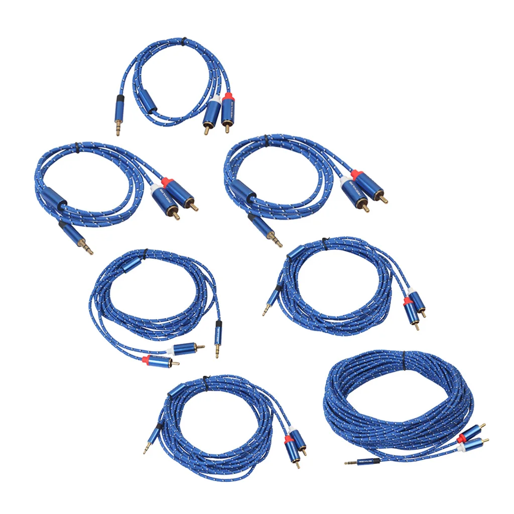

1/8'' 3.5mm Plug Audio Stereo Splitter Cable 1 Male to 2 RCA Male