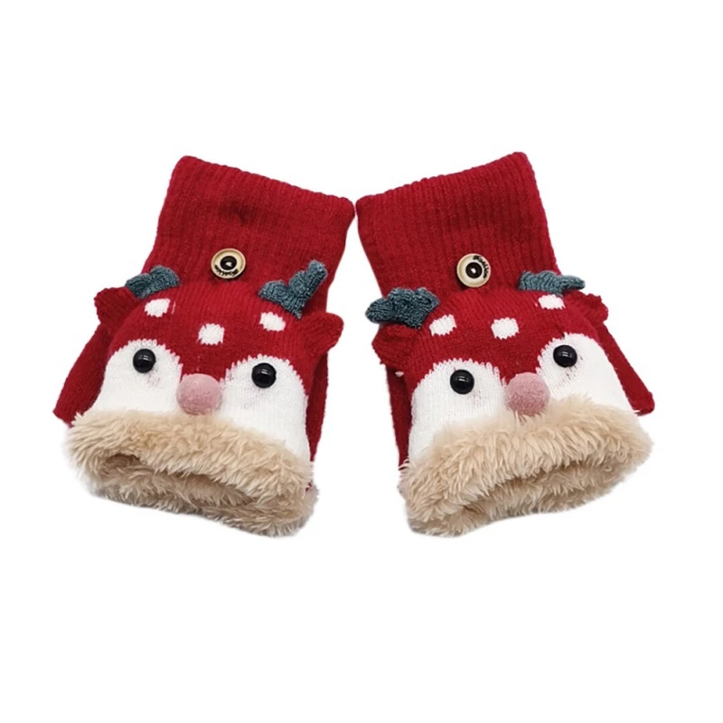 Baby Gloves Winter Knit Wool Newborn Mittens Velvet Thick Children's Kids Keep Finger Warm | Детская одежда и обувь