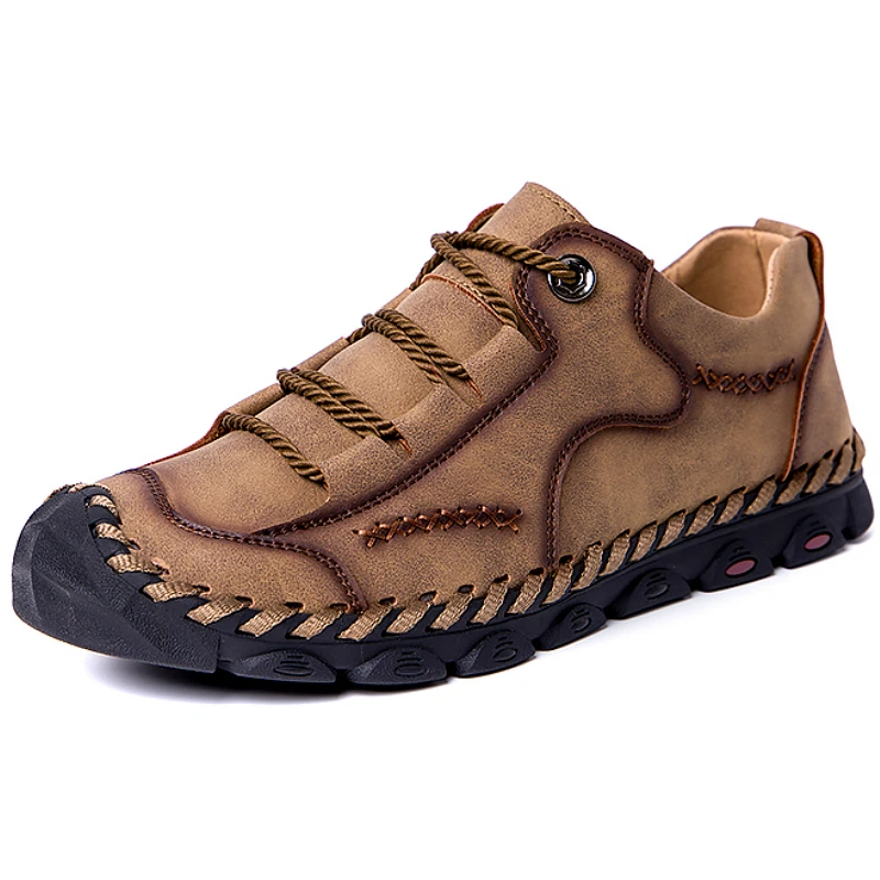 

Summer Men's Casual Shoes Leather Breathable Soft Handmade Loafers Brand Men Rome Shoes Flat Moccasins Men Sneakers