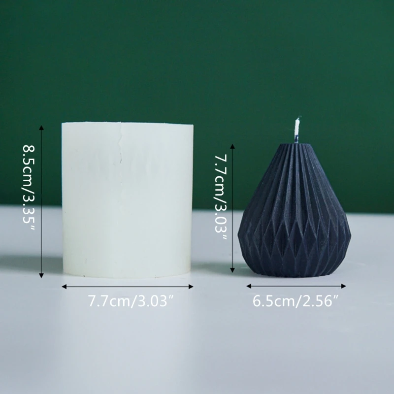 

3D Pear Shape Silicone Mold for Plaster Candle Making Baking Chocolate Cake DIY E56C