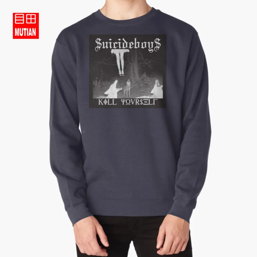 navy-sweatshirt Толстовки с капюшоном «Untitled» для мальчиков-самоубийц; uicideboy suicideboys; g59 - Цвет: navy-sweatshirt