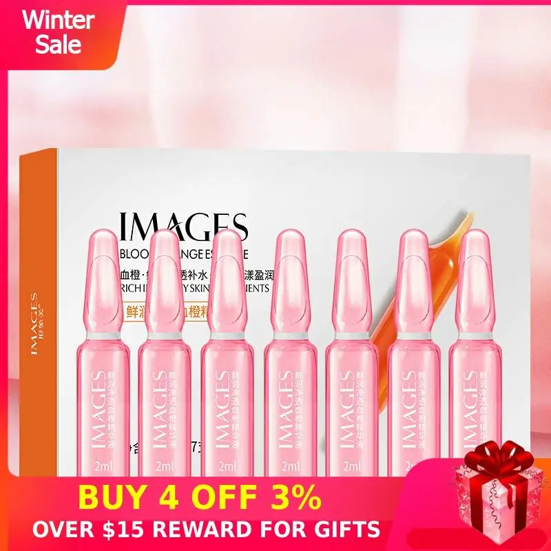 Сыворотка для лица набор 7 шт. гиалуроновая кислота эссенция розовый флакон