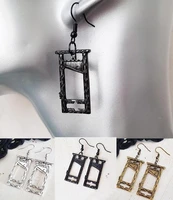 gothic guillotine pendant earrings witch retro black creative earrings medieval jewelry ladies party gifts punk jewelry