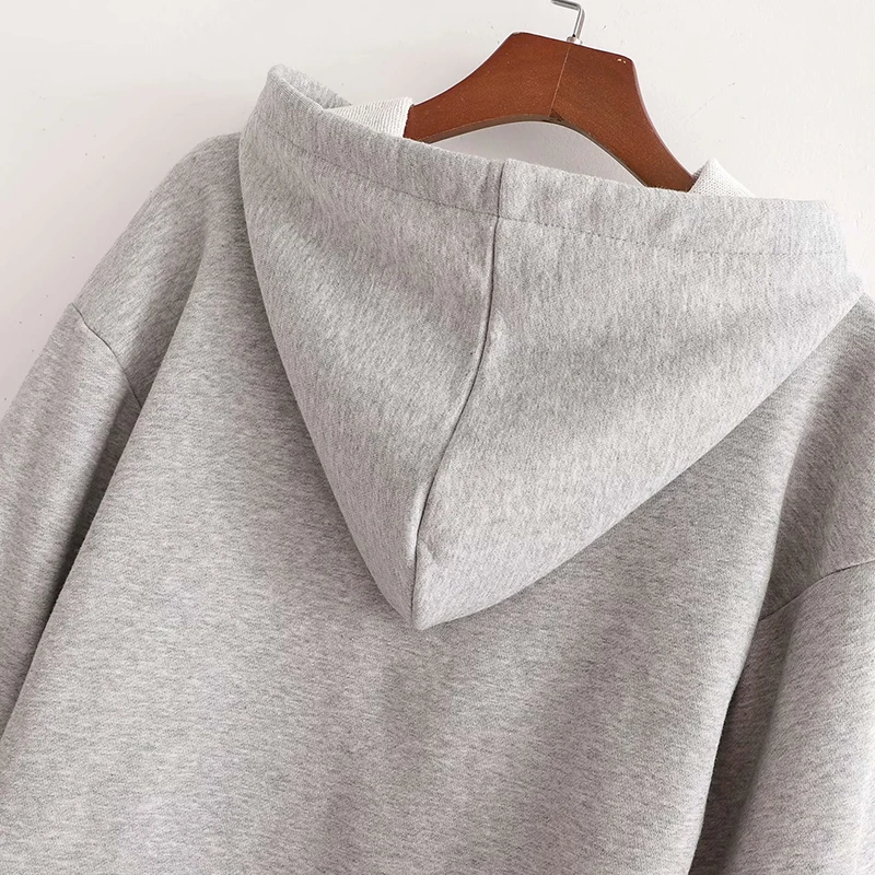

Autumn Casual Solid Sweatshirt For Women Hooded Collar Long Sleeve Hollow Out Short Sweatshirts Female Fashion Outwear XDD33380
