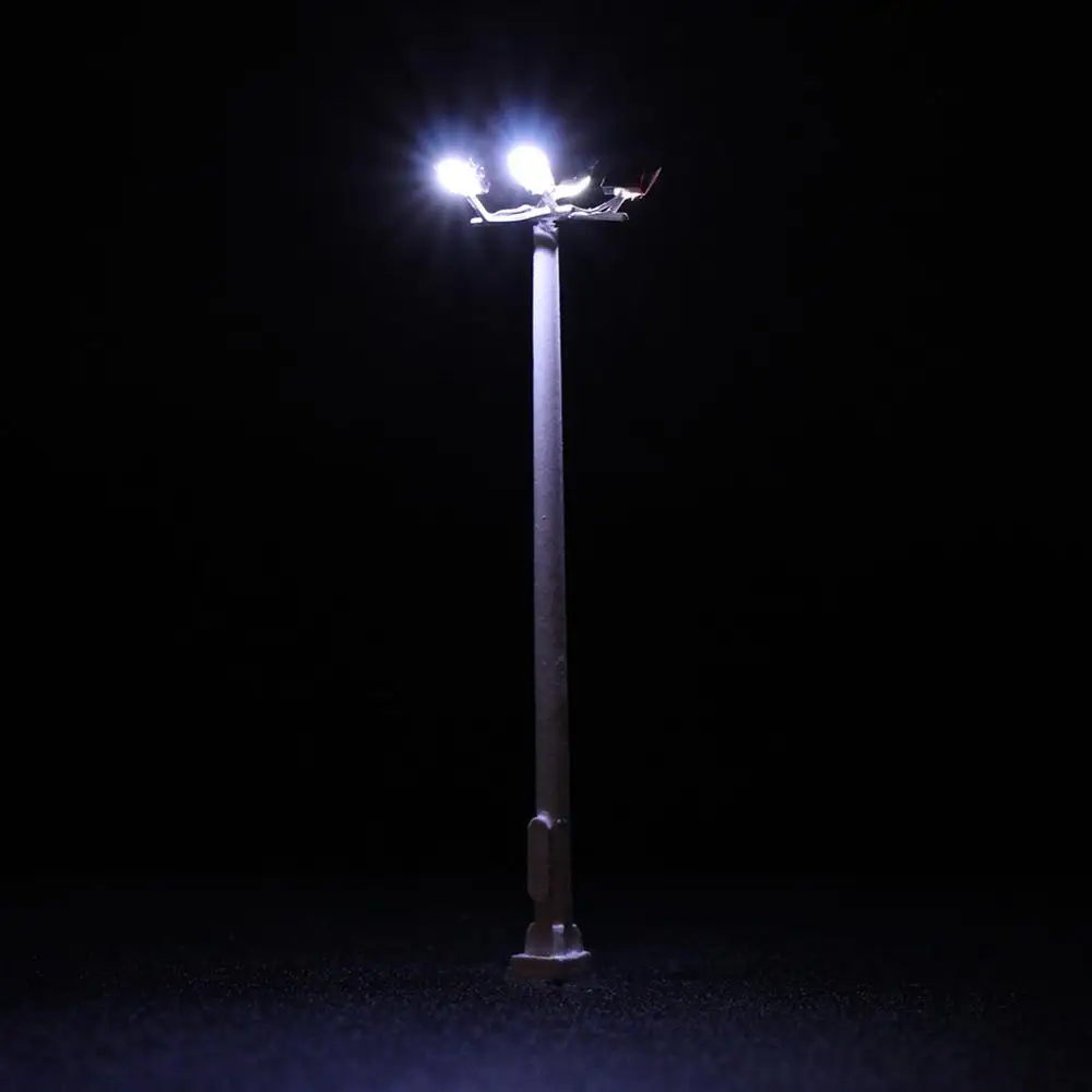 4pcs 1:150 Playground Street Lights Four-leds N Scale Plaza Lamppost 6cm Model Railway Bright White 12V LSL13N | Игрушки и хобби