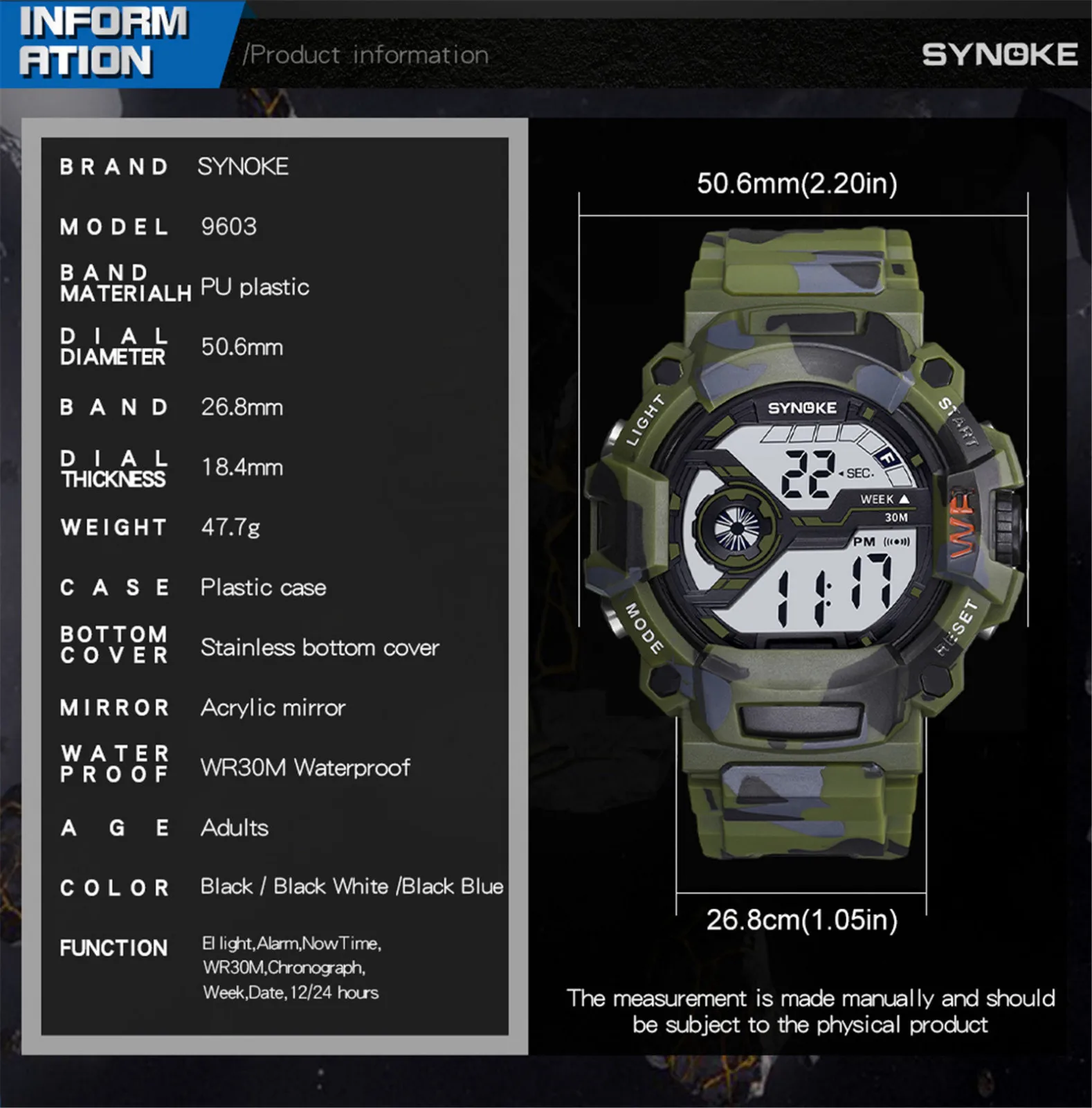 

Men Watches 2020 Luxury Brand Digital Watches Sports Multi Function Colorful Luminous Waterproof F5