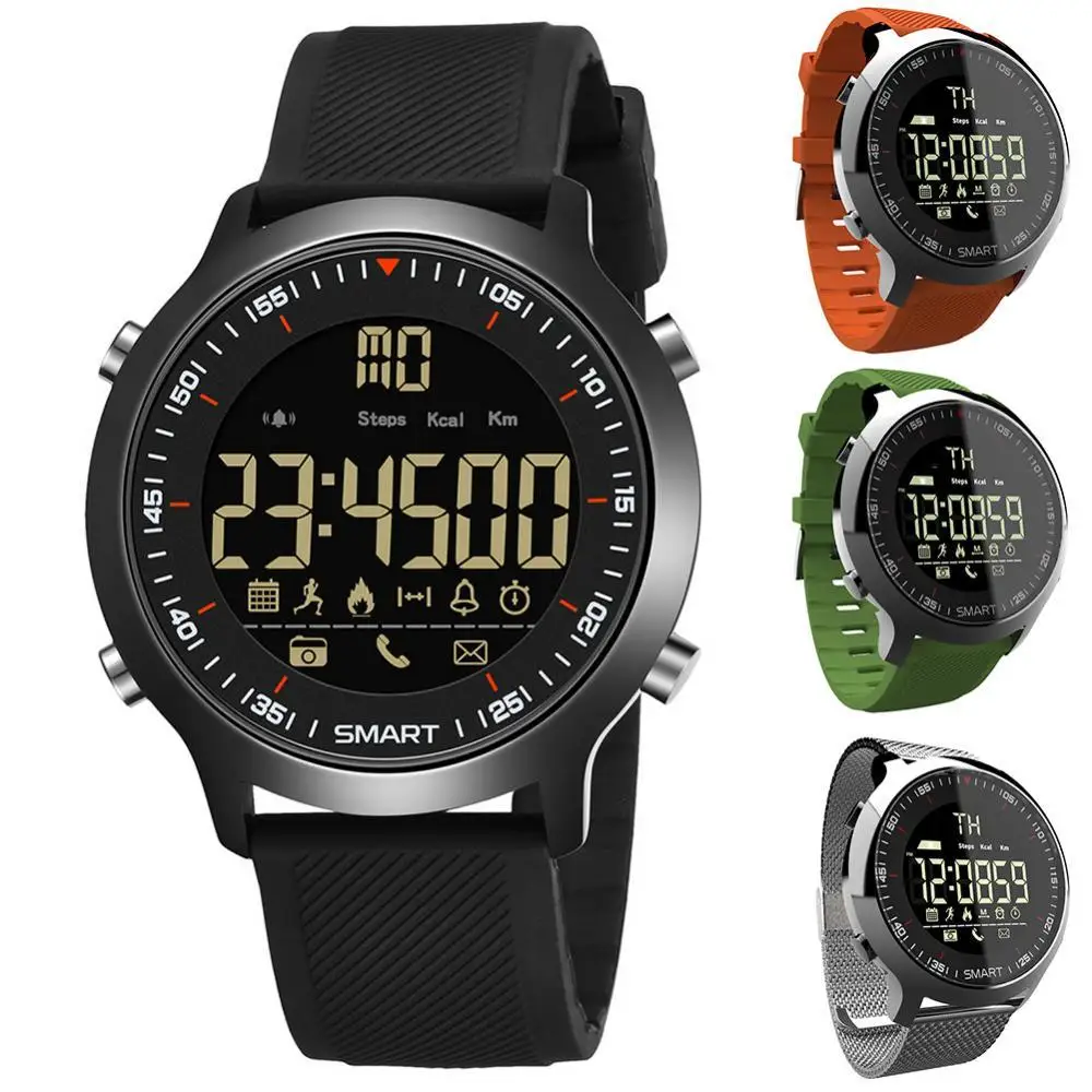 

EX18 Unisex Waterproof Pedometer Message Reminder Fitness Tracker Wrist Watch Women Men Watch Reminder