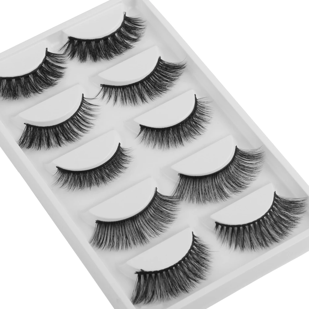 MAGEFY 5 пар 3D накладные ресницы грязный крест толстые натуральные Макияж Советы