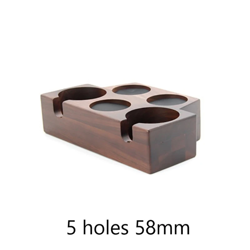 

Wood Coffee Filter Tamper Holder Wooden Espresso Tamper Mat Stand Tamper Station 5 Holes 58mm