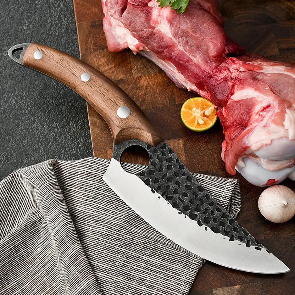 

Kitchen Chef Boning Knifes Sharp Handmade Forged Clad Steel Camping Slicing Cleaver Butcher Knifes For Cutting Vegetables