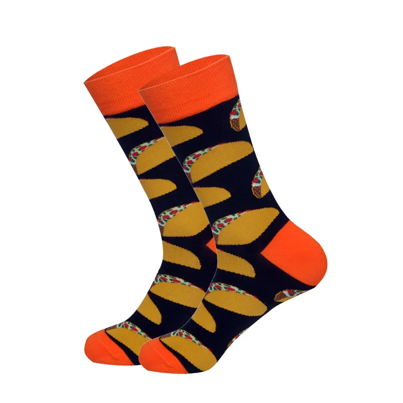 Мужские хлопковые носки LIONZONE с фруктовым принтом арбуз клубника груша яблоко