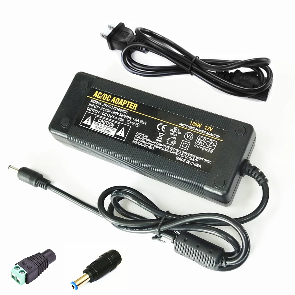 CE блок питания UL зарядное устройство 12V 3A 6A 10A адаптер 24V 3A 5A драйвер питания 5,5 мм x 2,5 мм/2,1 мм трансформатор преобразователь переменного тока/DC адаптер