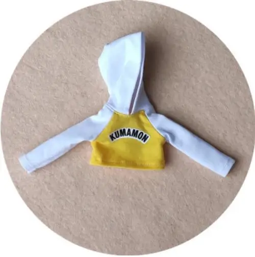yellow white hoodie Кукла Blyth одежда комбинезоны брюки сетка футболка пальто для OB24, Licca, Pullip, Barbies, Blyth Брюки Одежда для 1/6 кукла аксессуары - Цвет: yellow white hoodie
