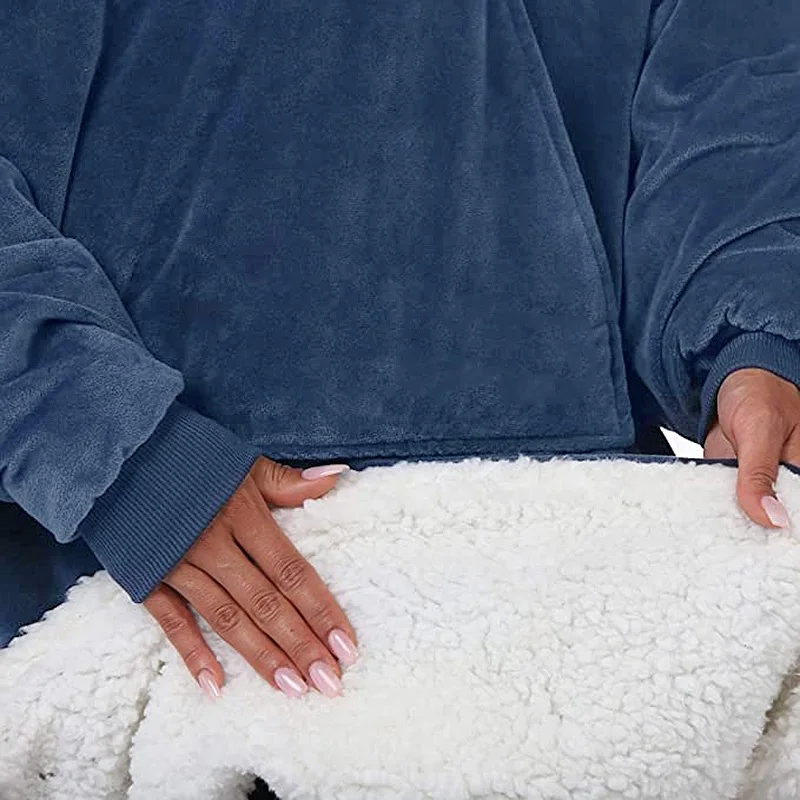 Одеяло с капюшоном для телевизора рукавами утолщенный теплый свитер одеяло