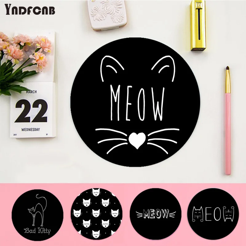 

YNDFCNB Meow lovely cute cat Unique Desktop Pad Game Lockedge Mousepad Anti-Slip Laptop PC Mice Pad Mat gaming Mousepad