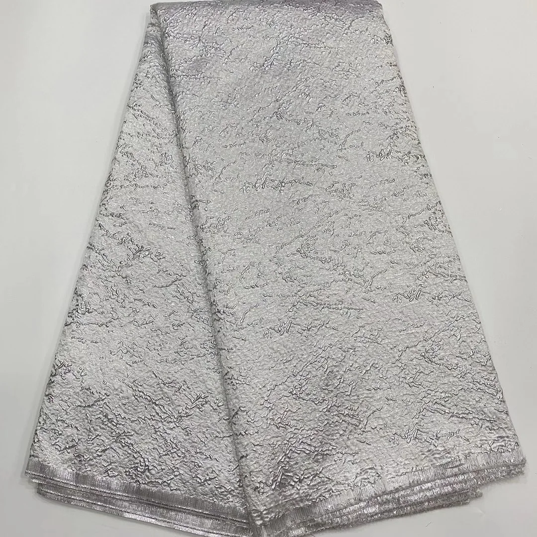 

New African French Mesh Lace Fabric Nigeria Mesh Lace Fabric Embroidered Lace Evening Dress D4222