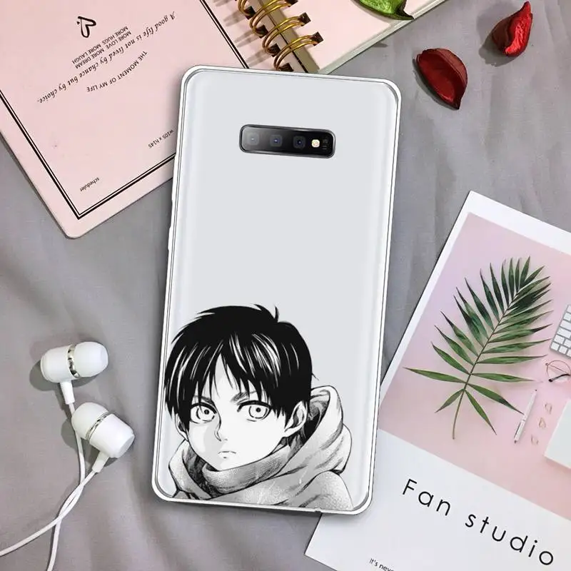 

Hot Anime Attack On Titan Phone Case Transparent For Samsung Galaxy A71 A21s S8 S9 S10 plus note 20 ultra