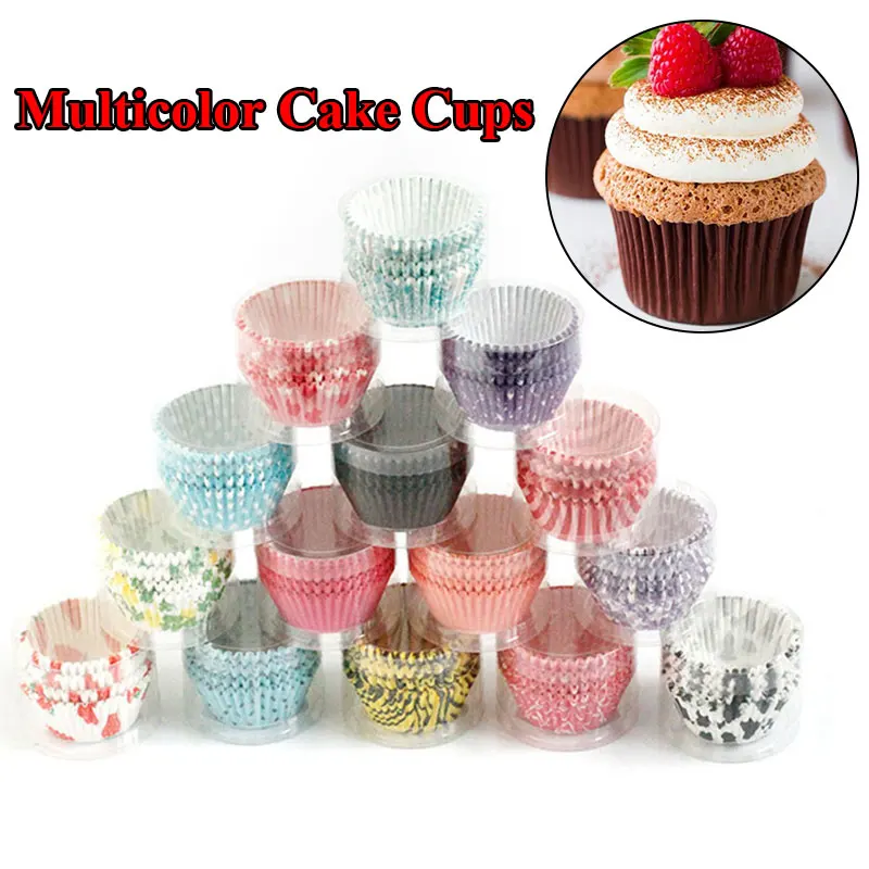 

Cute Printed Cake Trays Odorless Baking Utensils 100PCS Greaseproof Muffin Cupcake Paper Cups Kitchen Baking Accessories