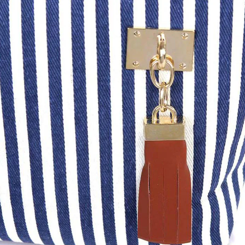 2020 новые модные женские сумки с красной полосой кисточкой и защелкой Холщовая