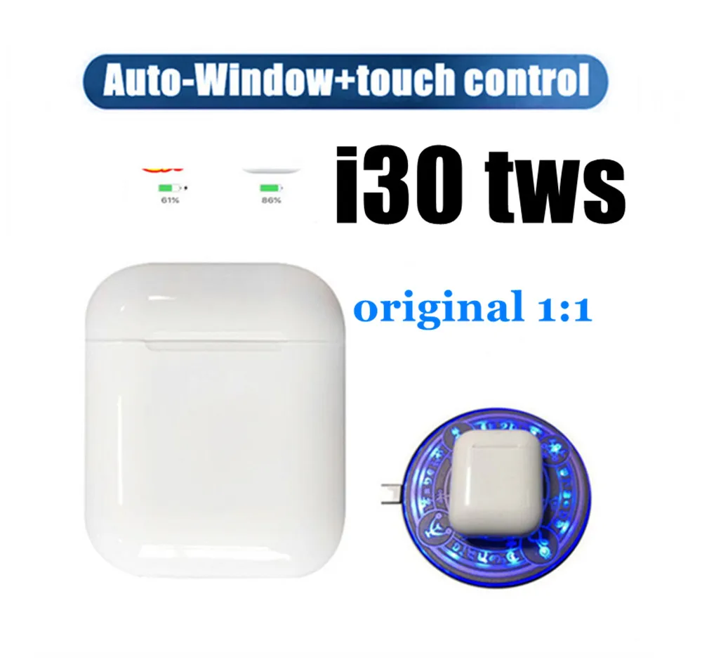 Оригинал i30 TWS Origina 1:1 Размер беспроводные наушники бас Bluetooth 5 0 tws PK i60 i80 i10 i100 не W1