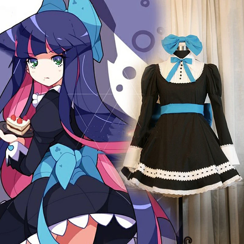 Аниме-трусики и чулки с подвязкой heroine анархия черное платье косплей костюм