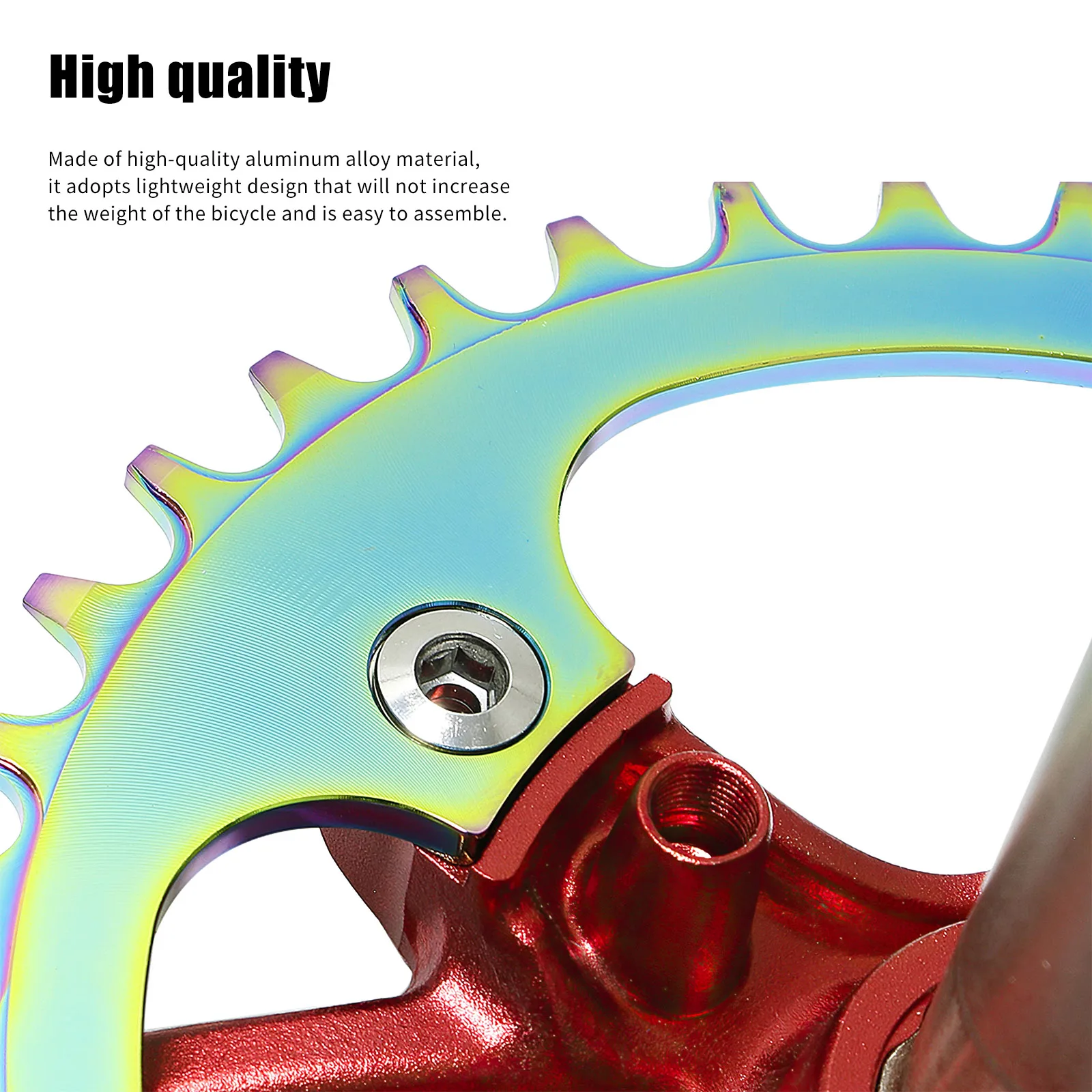 

34 36 38T Bike Crankset Universal Hollow Crank Set For Mountain Bikes Modification Accessories High Hardness Precision Machining