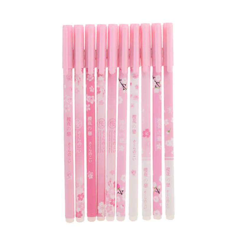

1pcs Sakura Erasable Pen 0.5mm Creative Student Gel Pens Novelty Stationery Cute Pens Blue Signature Pen Kawaii School Supplies