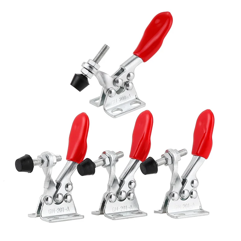 

2/4pcs Horizontal Toggle Clamp Quick-Release Toggle Clamps Set GH-201A Woodworking Fix Clip Tool for Carpentry Hand Tools