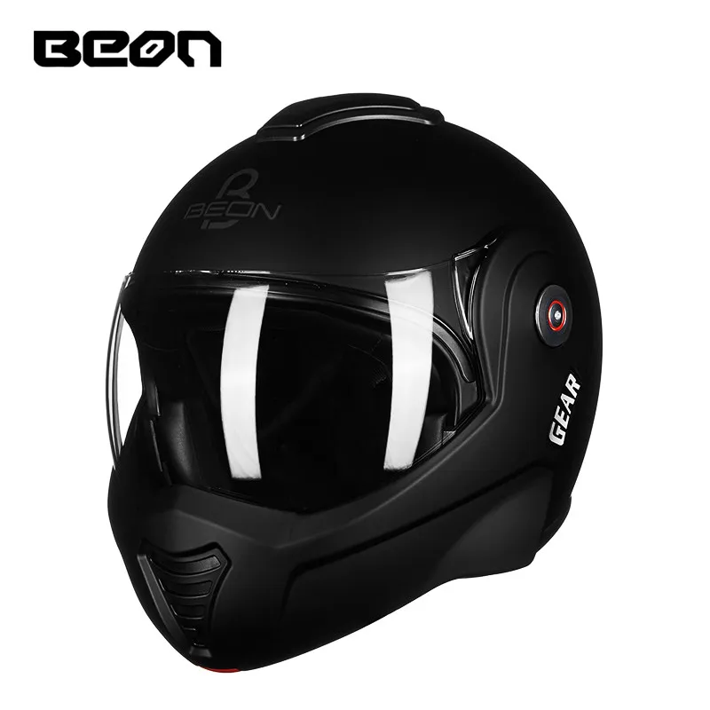 Новый мотоциклетный шлем BEON B702 Flip Up Motorbike Modular Safety Hat Back Somersault Moto Casque Casco ECER Approved Open Face.