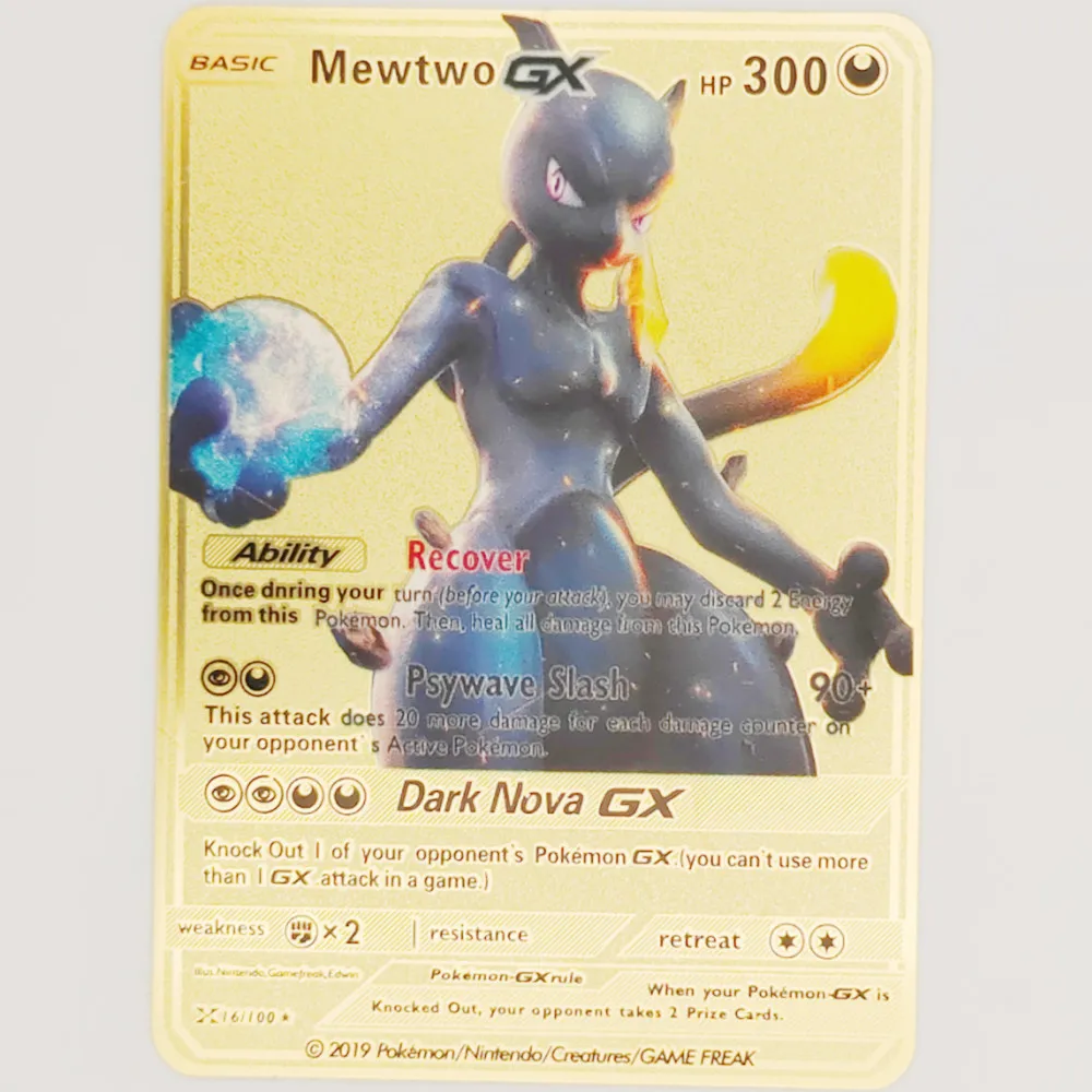 

Pokemon Card Flash Metal V EX GX Super Card Pikachu Fire-breathing Dragon Gold Vmax Card Collection Game Children's Gift