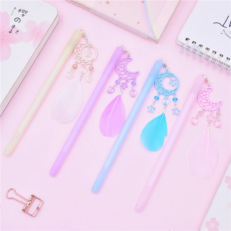 1 шт. креативный набор гелевых ручек Kawaii Милая Черная чернильная ручка для