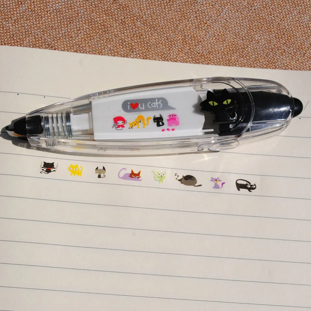 

5pcs Push Correction Tape Novelty Stationery for Scrapbooking Greeting Letter Diary School Office Supplies (Random Color Style)