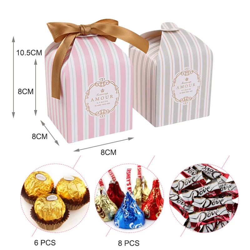 Подарочная коробка бумажные пакеты для свадьбы милая сладостей упаковка