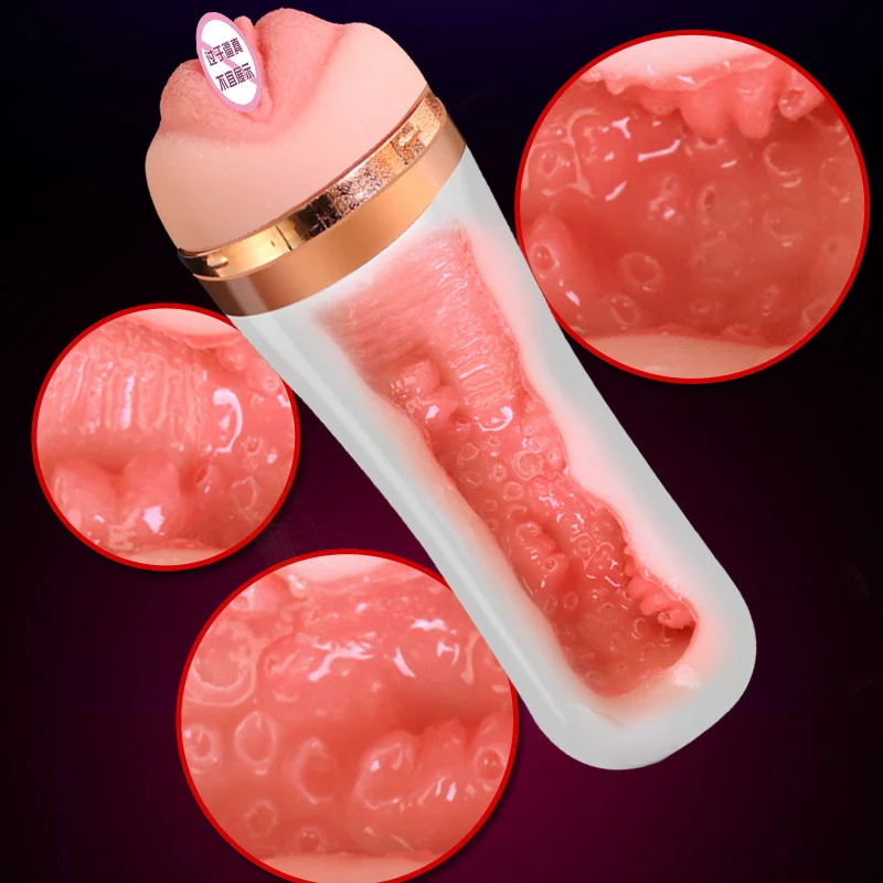 Мужское двухцветное устройство для мастурбации вибрация товары взрослых |