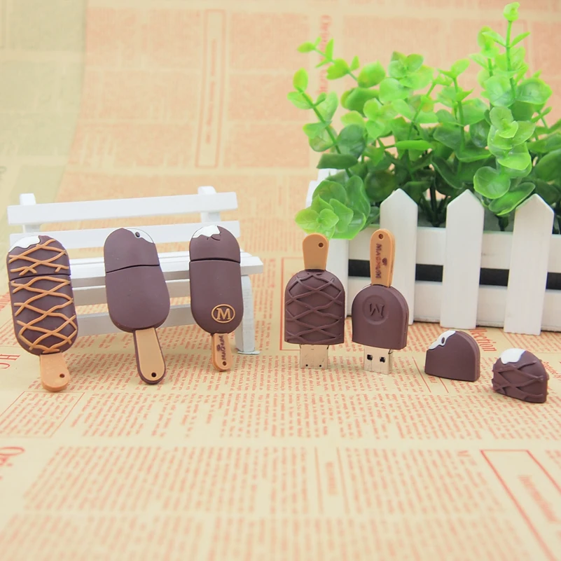 Дешевый usb накопитель Mini Ice cream USB флеш 128 Мб 32 ГБ 64 ГБ|USB флэш-накопители| |