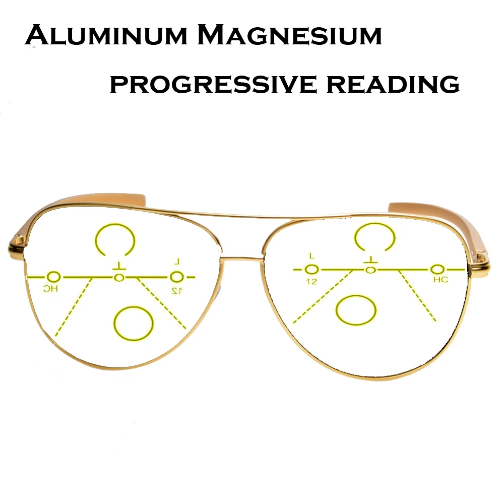 

CLARAVIDA EUROPEAN LARGE HEAD NAVIGATION ALUMINIUM MAGNESIUM OVERSIZED PROGRESSIVE READING GLASSES +1 +1.5 +2 +2.5 +3 +3.5 +4