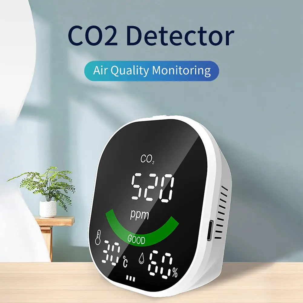 

Air Monitor CO2 Carbon Dioxide Detector Greenhouse Warehouse Air Quality Temperature Humidity Monitor Fast Measurement Meter