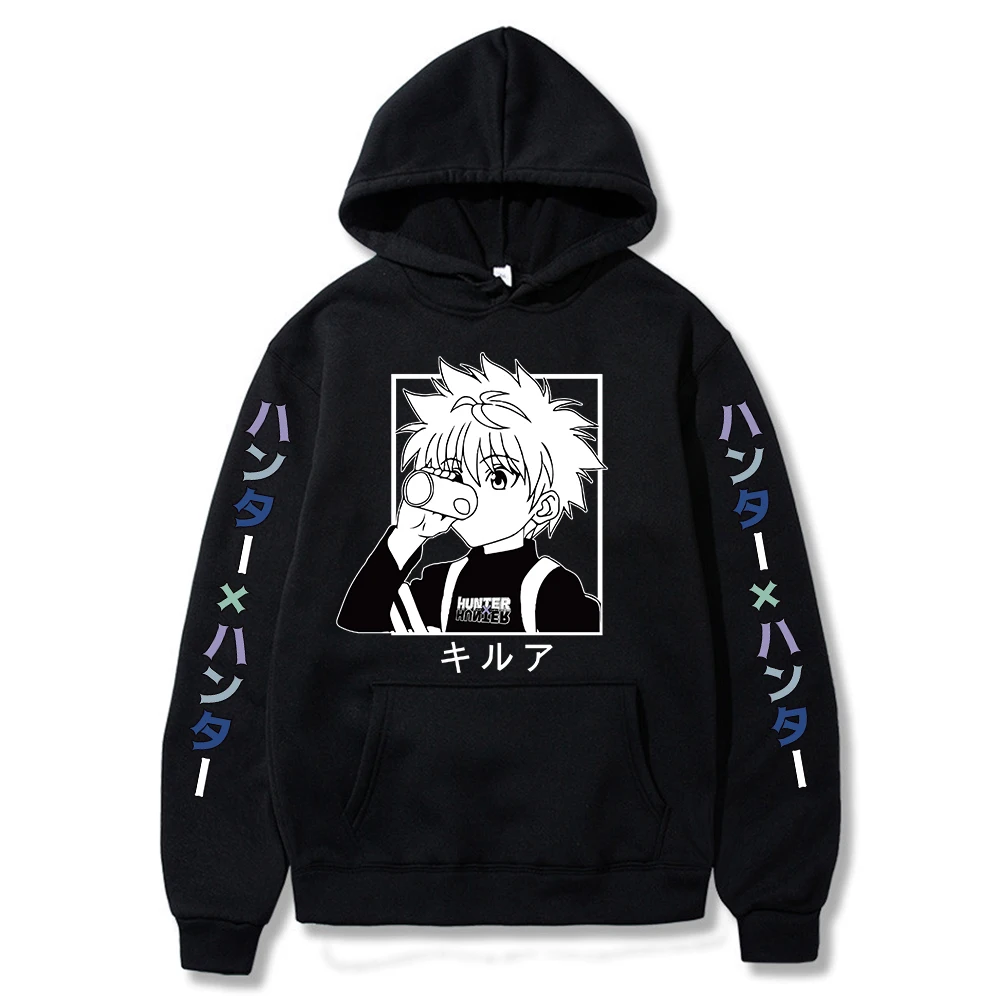 

Мужская толстовка с капюшоном Hunter X Hunter, с рисунком аниме киллуа, спортивная одежда для косплея